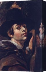 Sisters Canvas Paintings - Self Portrait among Parents, Brothers and Sisters [detail] by Jacob Jordaens